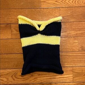 University of Michigan Gameday Yellow and Navy Knit Tube Top